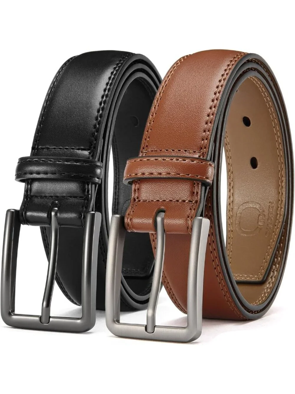 Men's Leather Belt 2 Pack - 1.375